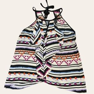 BCBG patterned sleeveless top